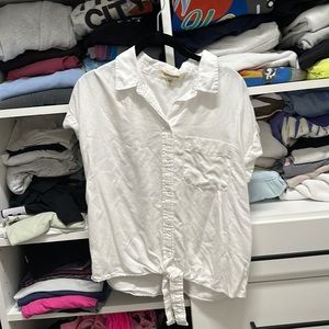 NEW EMPHASIS SHORT SLEEVE BUTTON DOWN W/ CRUSS CROSS